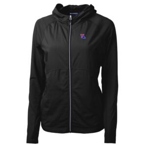 Women's Cutter & Buck Black Louisiana Tech Bulldogs Adapt Eco Knit Full-Zip Jacket