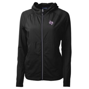 Women's Cutter & Buck Black Stephen F Austin Lumberjacks Adapt Eco Knit Full-Zip Jacket