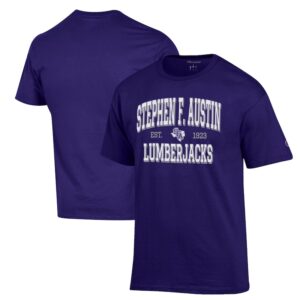 Men's Champion Purple Stephen F Austin Lumberjacks Est. Date Jersey T-Shirt