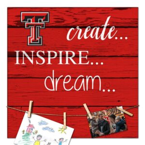 Texas Tech Red Raiders 18'' x 18'' Create Inspire Dream Sign