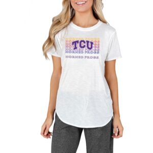 Women's Concepts Sport White TCU Horned Frogs Gable Knit T-Shirt