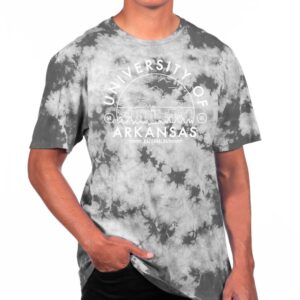 Men's Uscape Apparel Black Arkansas Razorbacks Black Crystal Tie-Dye T-Shirt