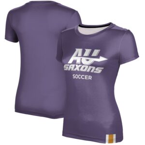 Women's Purple Alfred University Saxons Soccer T-Shirt