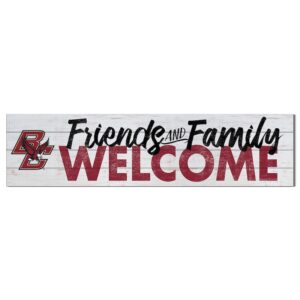 White Boston College Eagles 10'' x 40'' Friends & Family Welcome Sign