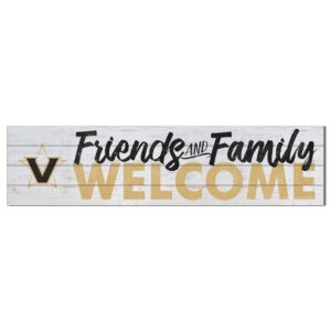 White Vanderbilt Commodores 10'' x 40'' Friends & Family Welcome Sign
