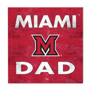 Red Miami University RedHawks 10'' x 10'' Dad Plaque