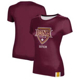 Women's Maroon Iona University Gaels Sister T-Shirt