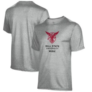 Men's Gray Ball State Cardinals Music Name Drop T-Shirt
