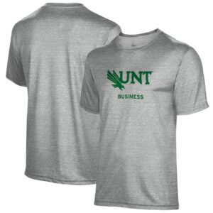 Men's Gray North Texas Mean Green Business Name Drop T-Shirt