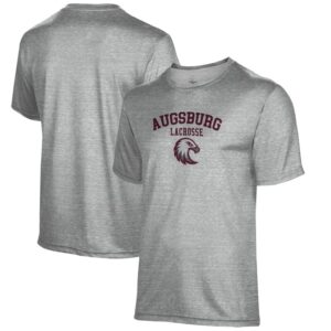 Men's Gray Augsburg University Lacrosse Name Drop T-Shirt