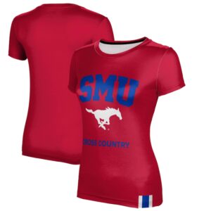 Women's Red SMU Mustangs Cross Country T-Shirt