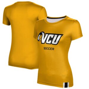 Women's Gold VCU Rams Soccer T-Shirt