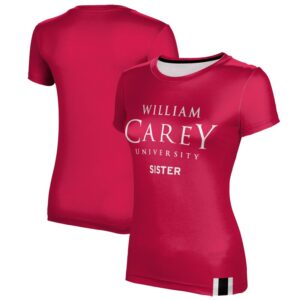 Women's Red William Carey Crusaders Sister T-Shirt
