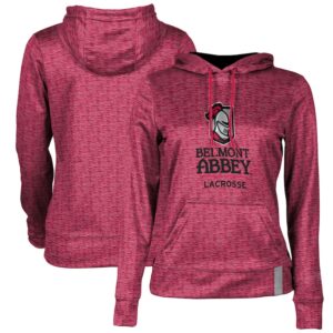 Women's Crimson Belmont Abbey Crusaders Lacrosse Pullover Hoodie