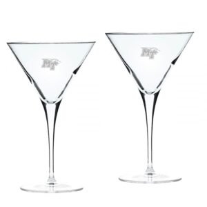 MTSU Blue Raiders 2-Piece 10oz. Luigi Bormioli Titanium Martini Glass Set