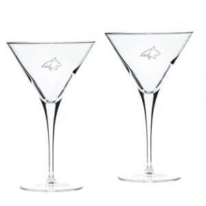 Montana State Bobcats 2-Piece 10oz. Luigi Bormioli Titanium Martini Glass Set