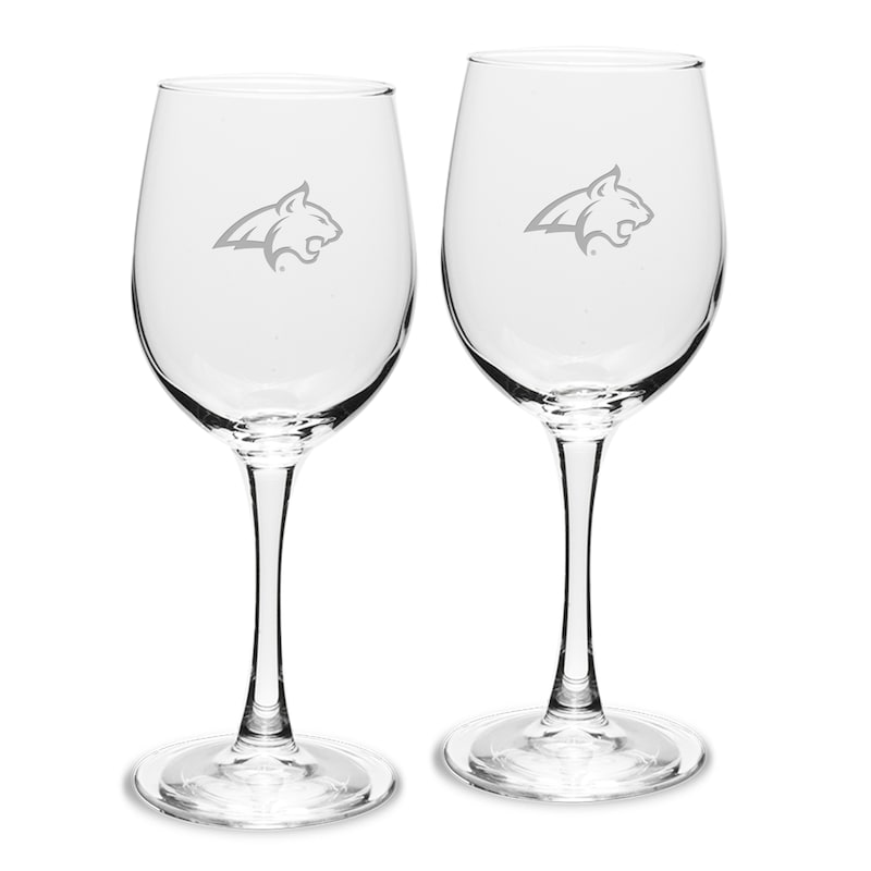 Montana State Bobcats 2-Piece 12oz. Traditional White Wine Glass Set