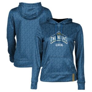 Women's Blue Mount St. Mary's Mountaineers Bowling Pullover Hoodie