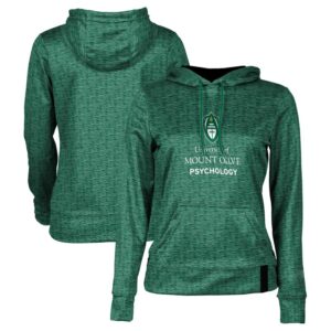 Women's Green Mount Olive Trojans Psychology Pullover Hoodie