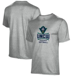 Men's Gray UNC Wilmington Seahawks Softball Name Drop T-Shirt