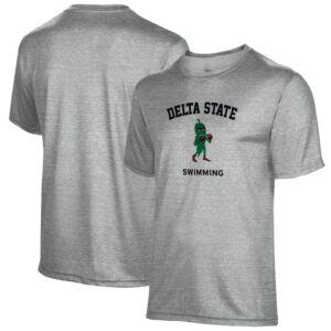 Men's Gray Delta State Statesmen Swimming Name Drop T-Shirt