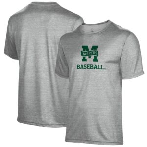Men's Gray Manhattan Jaspers Baseball Name Drop T-Shirt