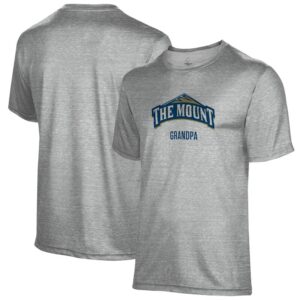Men's Gray Mount St. Mary's Mountaineers Grandpa Name Drop T-Shirt