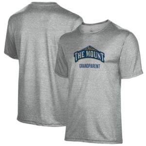 Men's Gray Mount St. Mary's Mountaineers Grandparent Name Drop T-Shirt