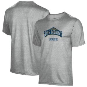 Men's Gray Mount St. Mary's Mountaineers Lacrosse Name Drop T-Shirt