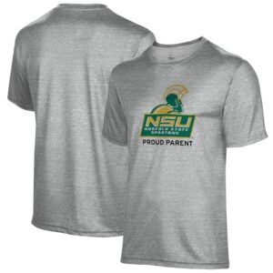 Men's Gray Norfolk State Spartans Proud Parent Name Drop T-Shirt