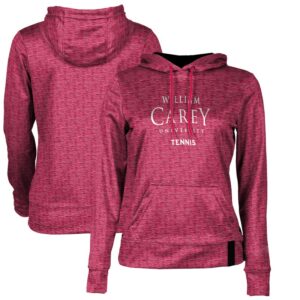Women's Red William Carey Crusaders Tennis Pullover Hoodie