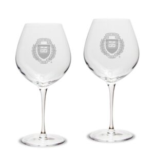 Yale Bulldogs 2-Piece 22oz. Luigi Bormioli Titanium Robusto Wine Glass Set