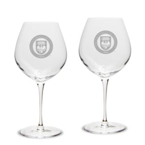 Chicago Maroons 2-Piece 22oz. Luigi Bormioli Titanium Robusto Wine Glass Set