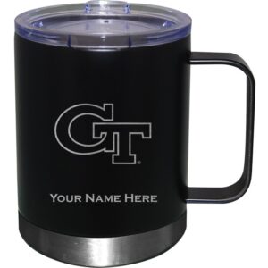Black Georgia Tech Yellow Jackets 12oz. Personalized Stainless Steel Lowball with Handle