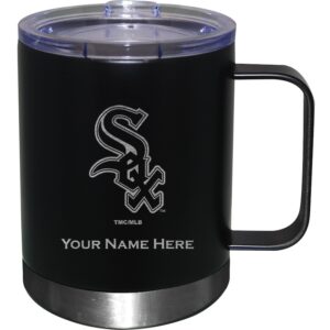 Black Chicago White Sox 12oz. Personalized Stainless Steel Lowball with Handle