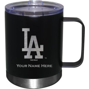 Black Los Angeles Dodgers 12oz. Personalized Stainless Steel Lowball with Handle