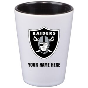 Las Vegas Raiders 2oz. Personalized Ceramic Shot Glass