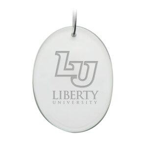 Liberty Flames 2.75'' x 3.75'' Glass Oval Ornament