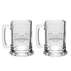 Wayne State Warriors 15oz. 2-Piece Colonial Tankard Set