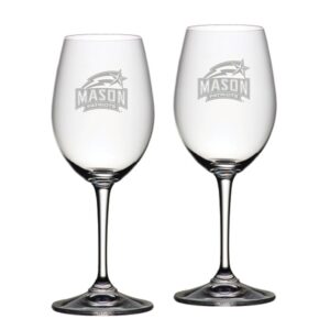George Mason Patriots 20oz. 2-Piece Riedel Red Wine Glass Set