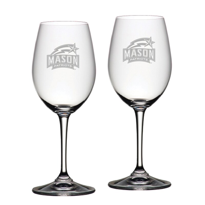 George Mason Patriots 20oz. 2-Piece Riedel Red Wine Glass Set