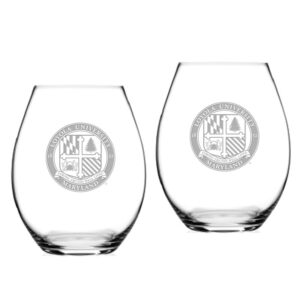 Loyola Greyhounds 20oz. 2-Piece Riedel Stemless Wine Glass Set