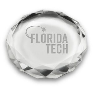 Florida Tech Panthers 3'' Optic Crystal Faceted Paperweight