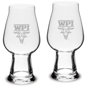 Worcester Polytechnic Institute Engineers 18.25oz. 2-Piece Luigi Bormioli IPA Glass Set
