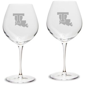 Louisiana Tech Bulldogs 22oz. 2-Piece Luigi Bormioli Titanium Robusto Wine Glass Set