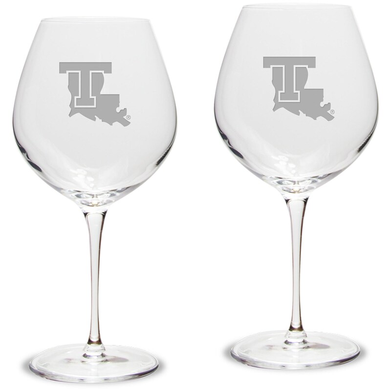 Louisiana Tech Bulldogs 22oz. 2-Piece Luigi Bormioli Titanium Robusto Wine Glass Set