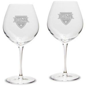 Iona University Gaels 22oz. 2-Piece Luigi Bormioli Titanium Robusto Wine Glass Set