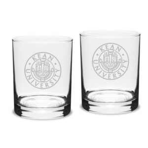 Kean University Cougars 14oz. 2-Piece Classic Double Old-Fashioned Glass Set
