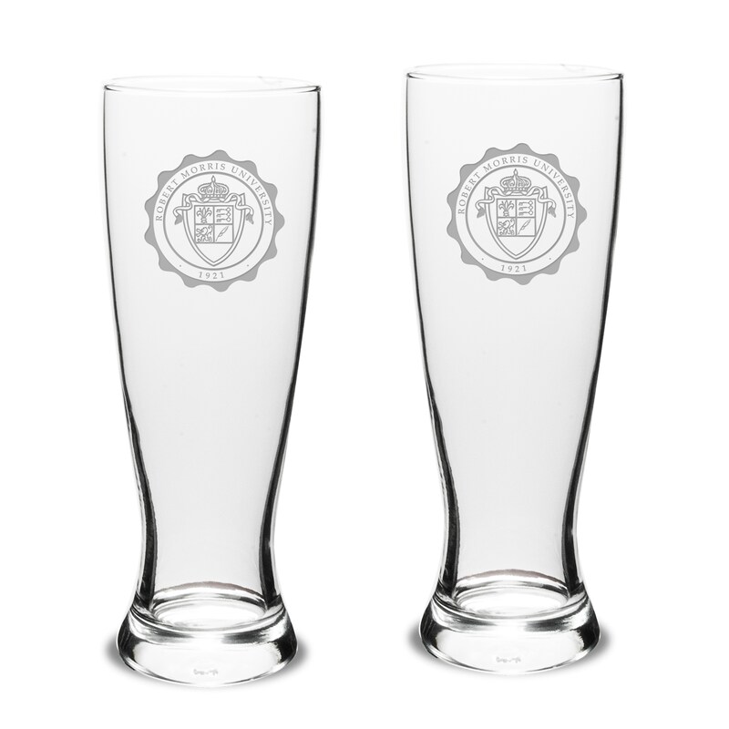 Robert Morris Colonials 23oz. Stylish University Pilsner Glass Set