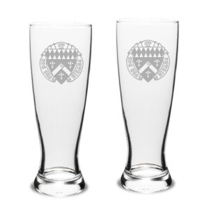 Loras College Duhawks 23oz. Logo Stylish University Pilsner Glass Set